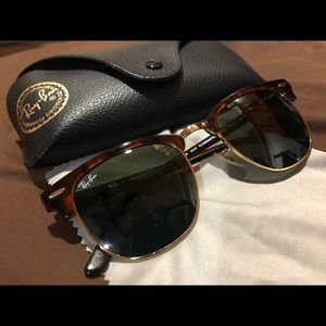Authentic 51mm ray-ban clubmaster tortoise